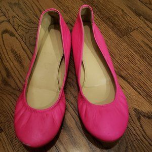 J.Crew Hot Pink Ballet Flats
